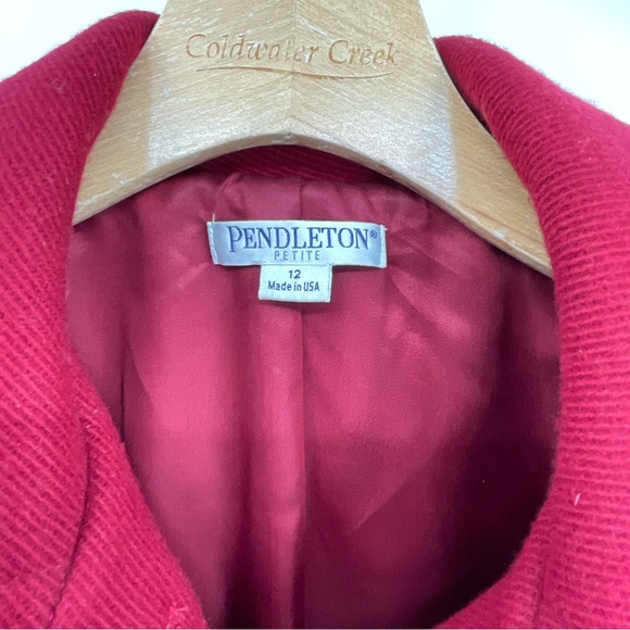 Pendleton Petite Red Wool Jacket Size 12 K10 - Picture 3 of 11
